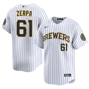 Brew Crew Angel Zerpa #61 White Men Baseball Jersey | 2026 Season Classic 70295942