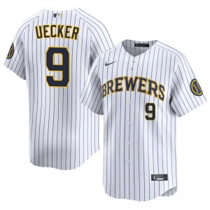 Brewers Bob Uecker #9 White Men Baseball Jersey | 2026 Season Genuine 40754607