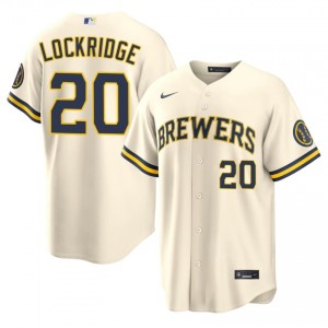 Milwaukee Brandon Lockridge #20 Cream Men Baseball Jersey | 2026 Season Classic 14899991