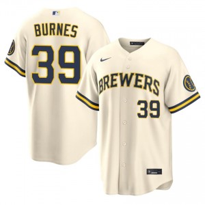 Cream Corbin Burnes #39 Brew Crew Baseball Stitched Jersey | MLB Men Fit 31467775