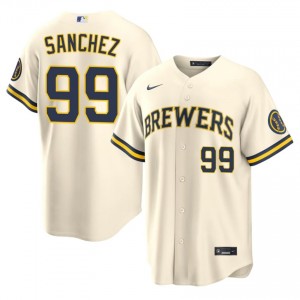 Gary Sanchez #99 Milwaukee Baseball Jersey | Exclusive Men Cream Embroidery Edition 75577962