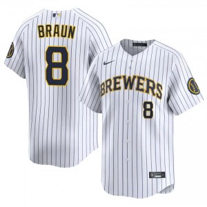 Ryan Braun #8 Milwaukee Baseball Jersey | Classic Men White Embroidery Edition 10523219