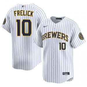 Milwaukee Brewers Sal Frelick #10 White Men Baseball Jersey | 2026 Season Durable 14298096