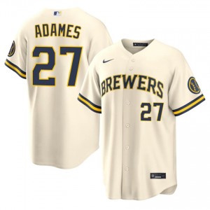 Milwaukee Brewers Willy Adames #27 Cream Men Baseball Jersey | 2026 Season Official 90552182
