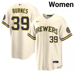 #39 Corbin Burnes Classic Women Baseball Jersey | MIL Brewers Cream Fan Gear 52486901