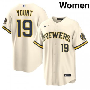 Milwaukee Robin Yount #19 Cream Women Baseball Jersey | 2026 Season Game-Day 93270516