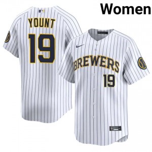 Robin Yount #19 Brewers Baseball Jersey | Professional Women White Embroidery Edition 61108701