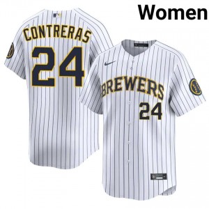 Brewers William Contreras #24 White Women Baseball Jersey | 2026 Season Professional 50095094