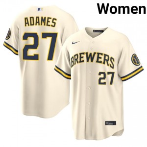 Cream Willy Adames #27 Brewers Baseball Stitched Jersey | Pro-Grade Women Fit 50468180