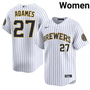 MIL Brewers Willy Adames #27 White Women Baseball Jersey | 2026 Season Exclusive 85834308