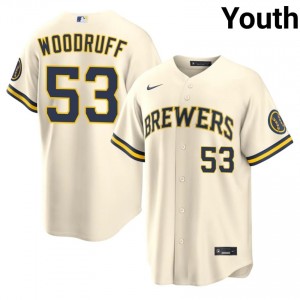 Milwaukee Brandon Woodruff #53 Cream Youth Baseball Jersey | 2026 Season Gameday 43741408