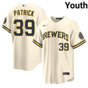 Chad Patrick #39 Brew Crew Baseball Jersey | Genuine Youth Cream Sewn Edition 91635157