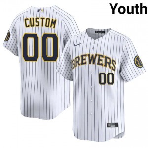 Milwaukee Custom #00 White Youth Baseball Jersey | 2026 Season Premium 68083154