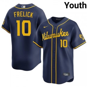 Brewers Sal Frelick #10 Navy Youth Baseball Jersey | 2026 Season Gameday 32625176
